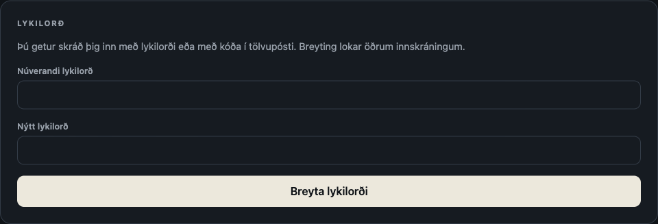 Lykilorðareiturinn í breytingarham