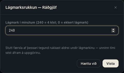 Lágmarksrukkun