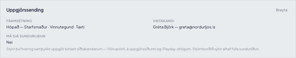Uppgjörssending í skoðunarham