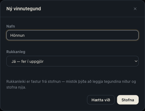 Glugginn Ný vinnutegund